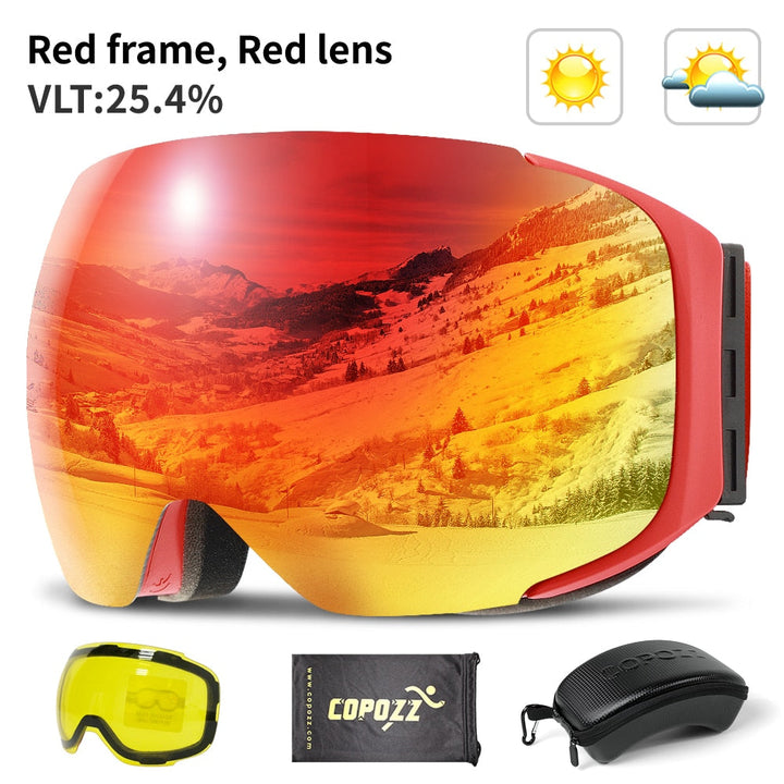 Magnetic UV Protection Anti-Fog Ski Goggles | Bowlift