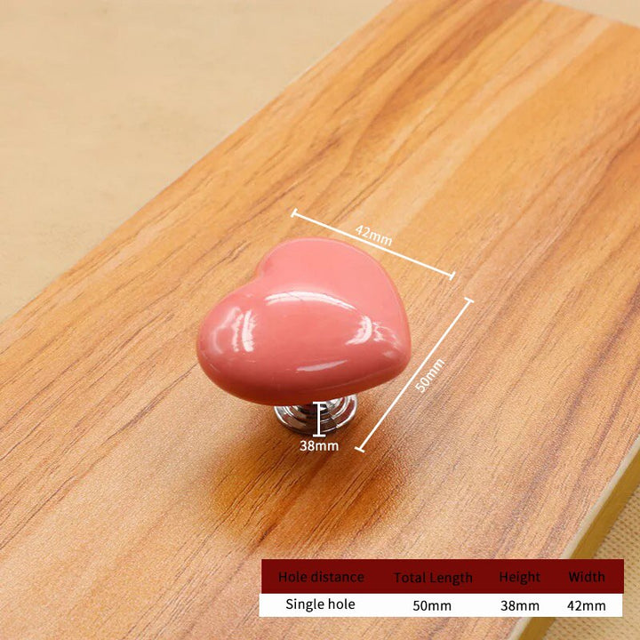 BowLift | Ceramic Heart Door Cabinet Handle