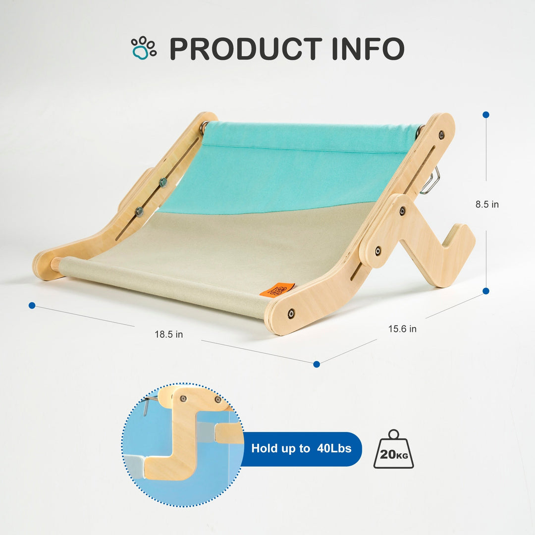 BowLift | Wooden Window Cat Hanging Bed