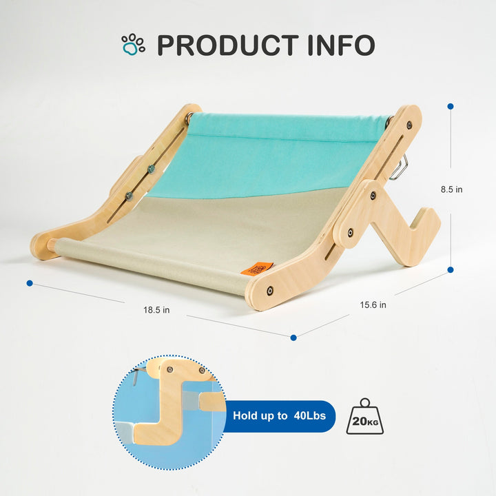 BowLift | Wooden Window Cat Hanging Bed