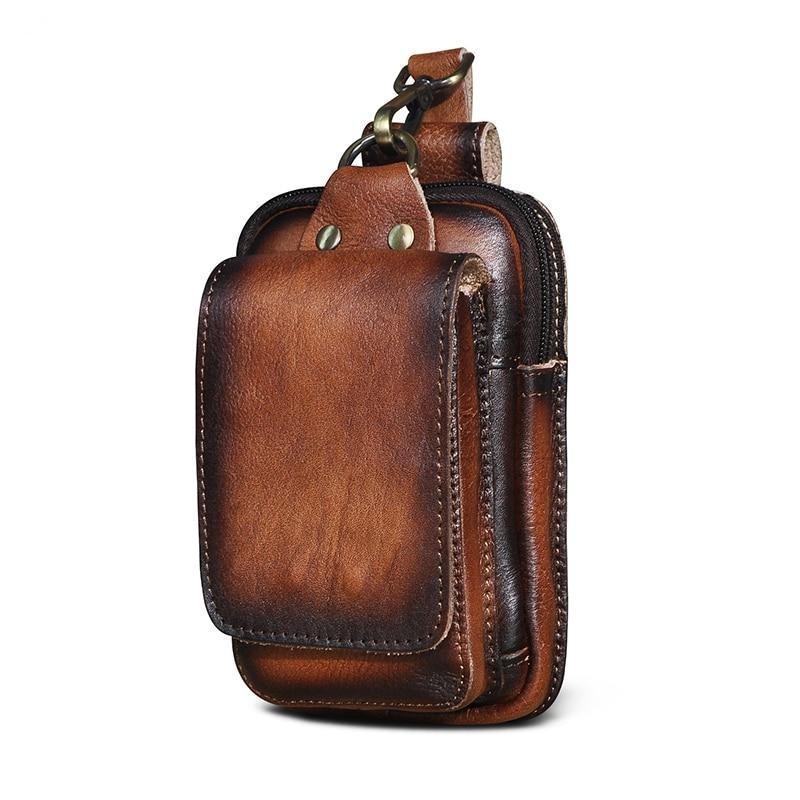 Genuine Leather Men's Hip Bag