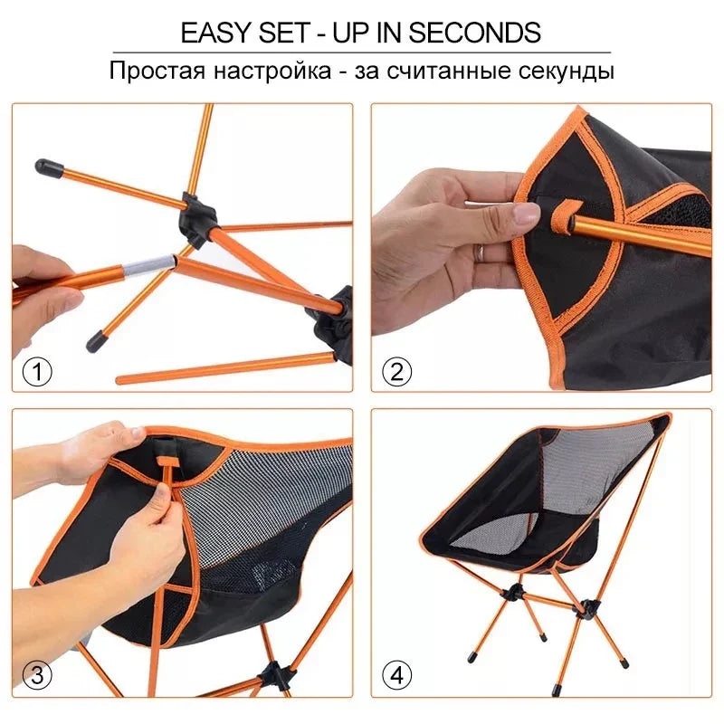 BowLift | Camping chair & beach blanket set Flexora | Ultralight & foldable | Includes sand-free picnic mat | For beach, hiking & fishing