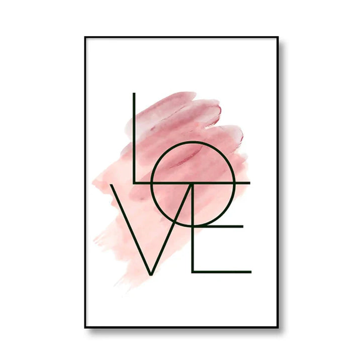 Blush Pink Love Feather Wall Art Fine Art Canvas Prints Minimalist Fashion Pictures For Living Room Girl's Bedroom Fashion Art Decor | Bowlift