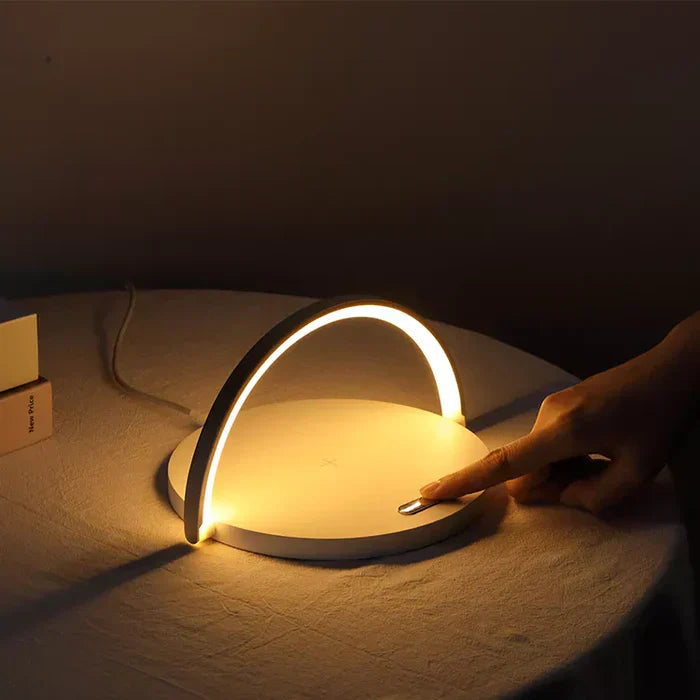 3-in-1 wireless charger, phone holder and LED lamp Bowlift