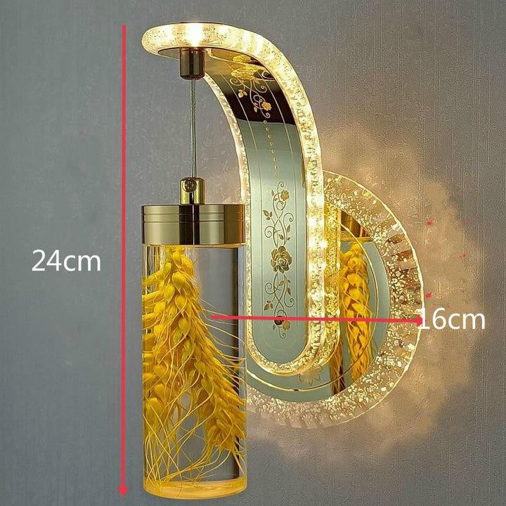 BowLift | Elegant Crystal Flower Dimming Wall Lamp