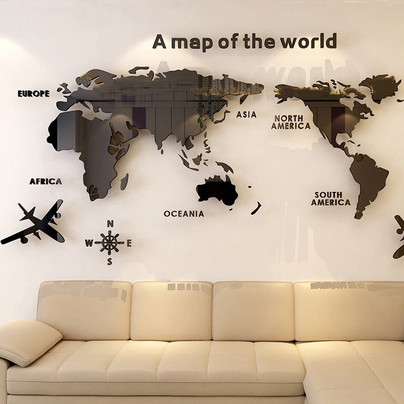 Globe Vision World Map Sticker | Bowlift