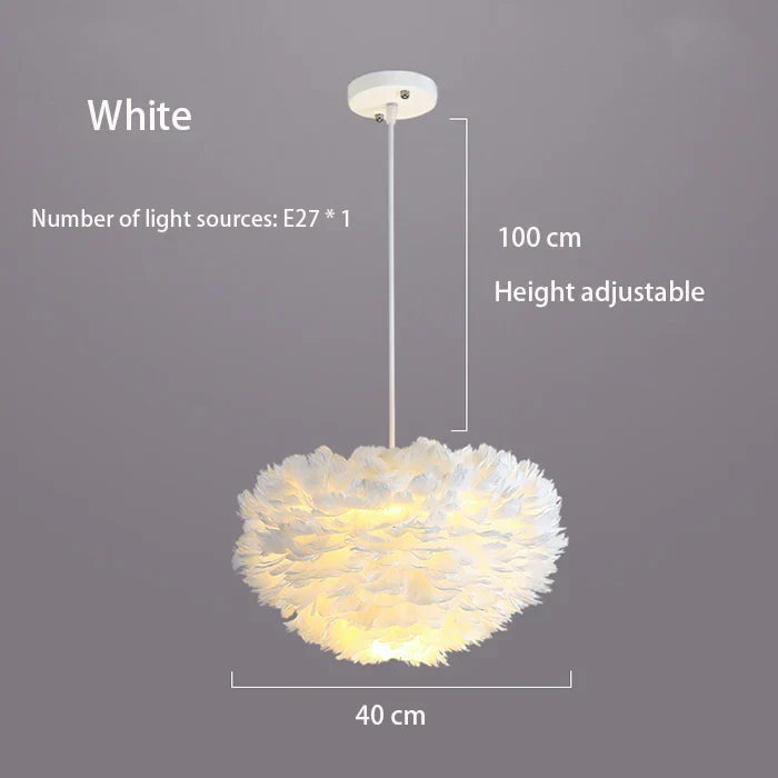 Cloud Like Realistic Feather Chandelier | Bowlift