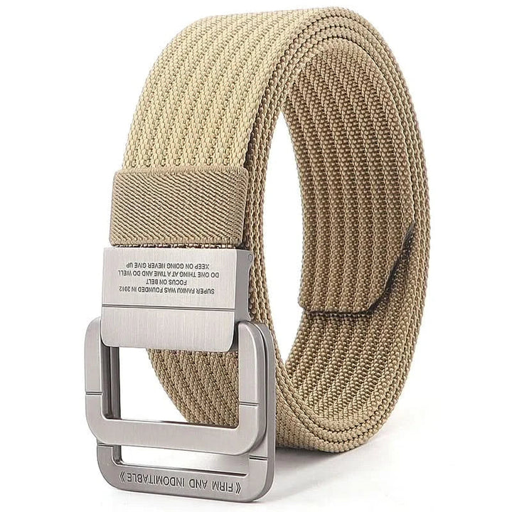BowLift | Unisex Canvas Belt – Double Metal Ring Buckle, Adjustable