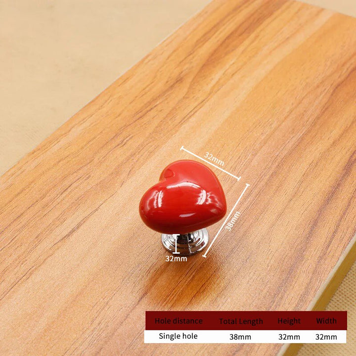 BowLift | Ceramic Heart Door Cabinet Handle