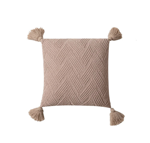 BowLift | Chic Chenille Cushion Cover with Nordic Pom Poms - Luxury Comfort