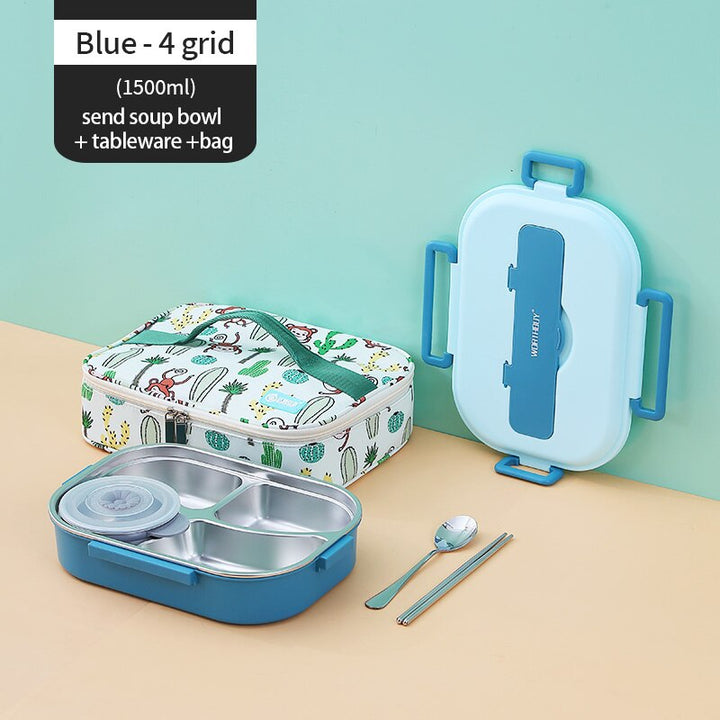 Stainless Steel Multi Compartment Kids Lunch Box | Bowlift