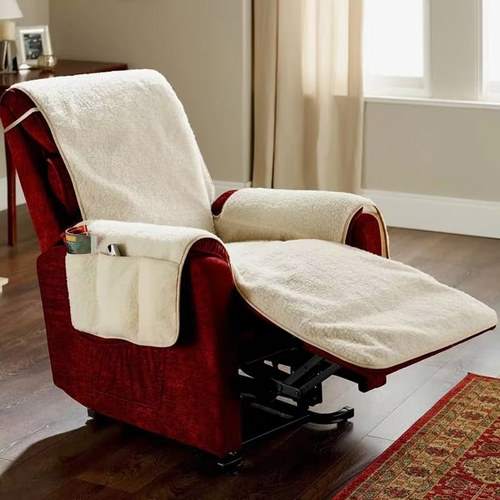 BowLift | Plush Fleece Recliner and Armchair Protector Pad – Thick, Nonslip Furniture Cover