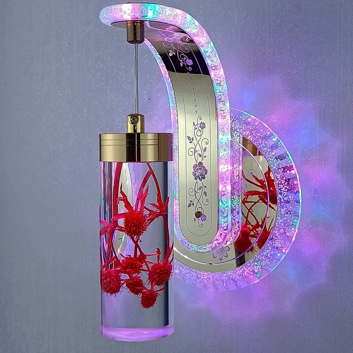 BowLift | Elegant Crystal Flower Dimming Wall Lamp