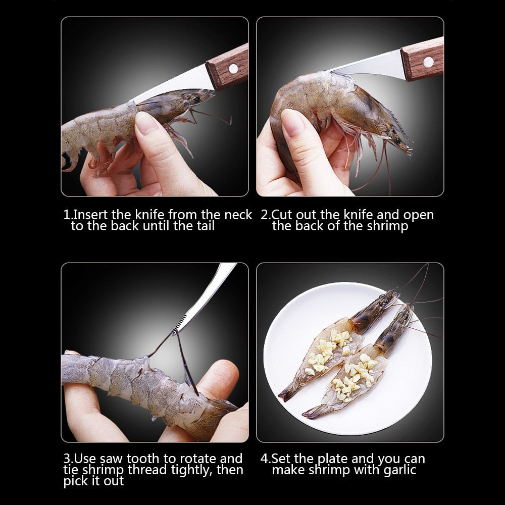 BowLift | 2Pcs Stainless Steel Shrimp Peeler Set