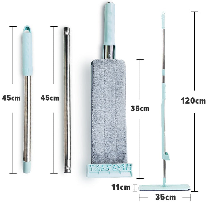 BowLift | Floor Mop FlexiWisch EasyMop | With Twist-Wring Function | 2 Washable Pads | Light & Compact | Usable Without Bucket
