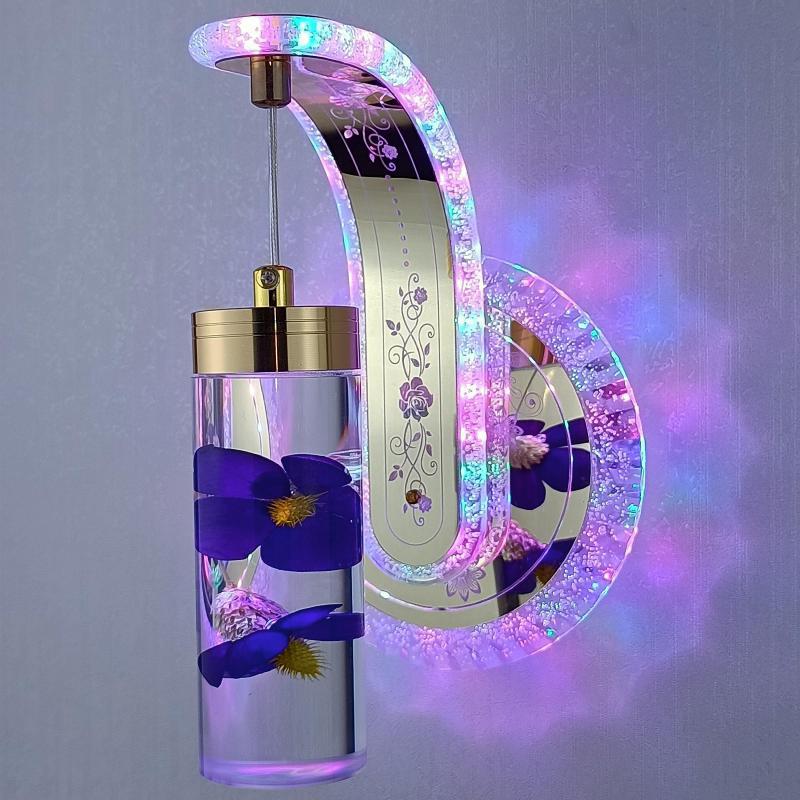 BowLift | Elegant Crystal Flower Dimming Wall Lamp