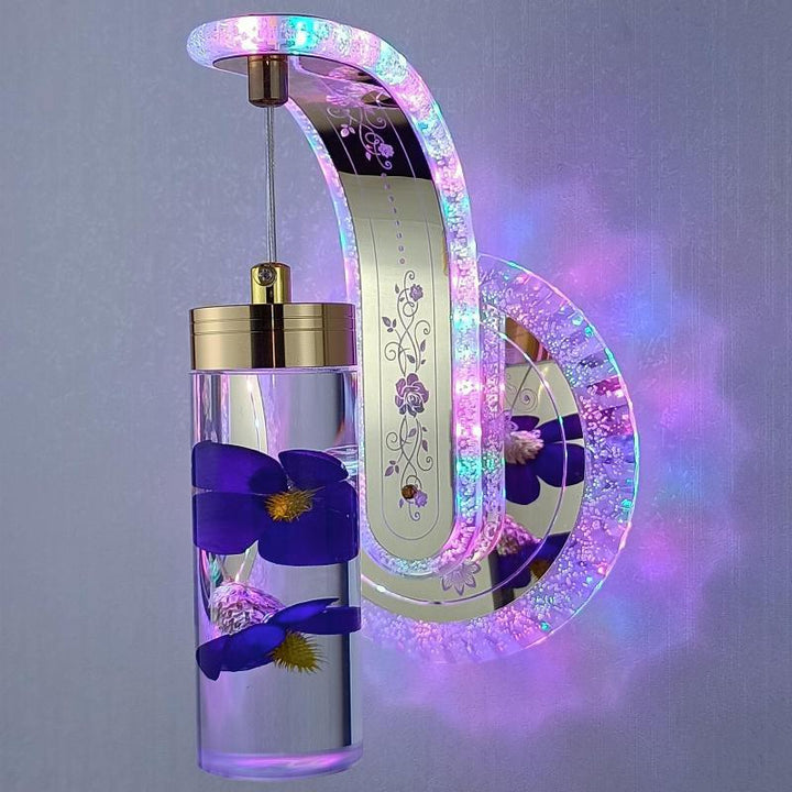 BowLift | Elegant Crystal Flower Dimming Wall Lamp