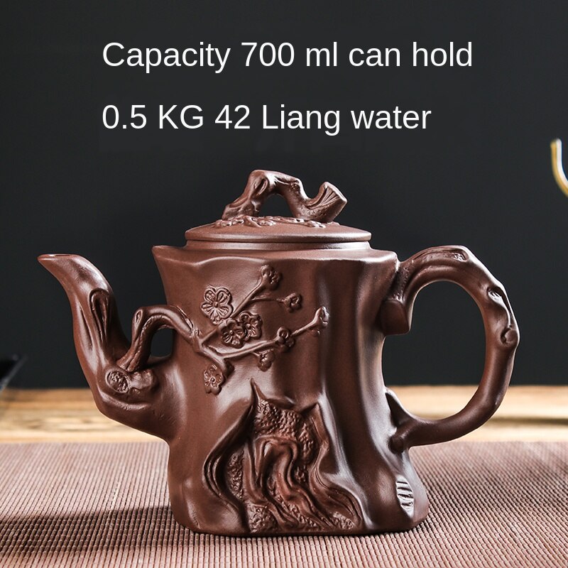 BowLift | Large Capacity Household Handmade Purple Sand Teapot Chinese Tea Set Yixing Zisha Zhu Clay Ball Filter Bubble Teapot Moon Pot