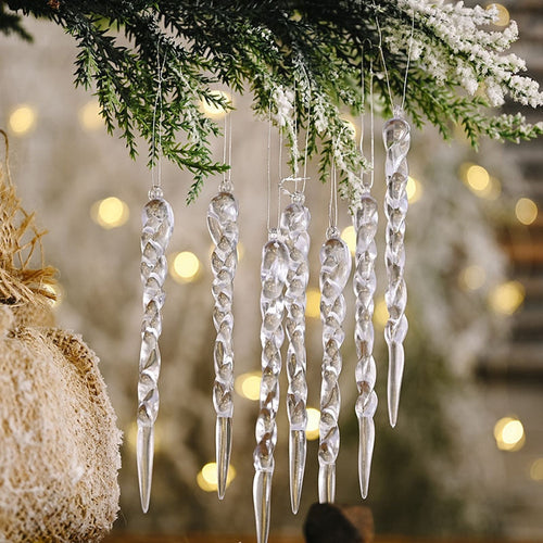 12Pcs Christmas Tree Decoration Artificial Icicles | Bowlift