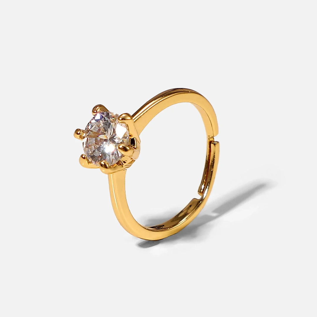 BowLift | Adjustable Classic 6 Prong Dainty Diamond Ring