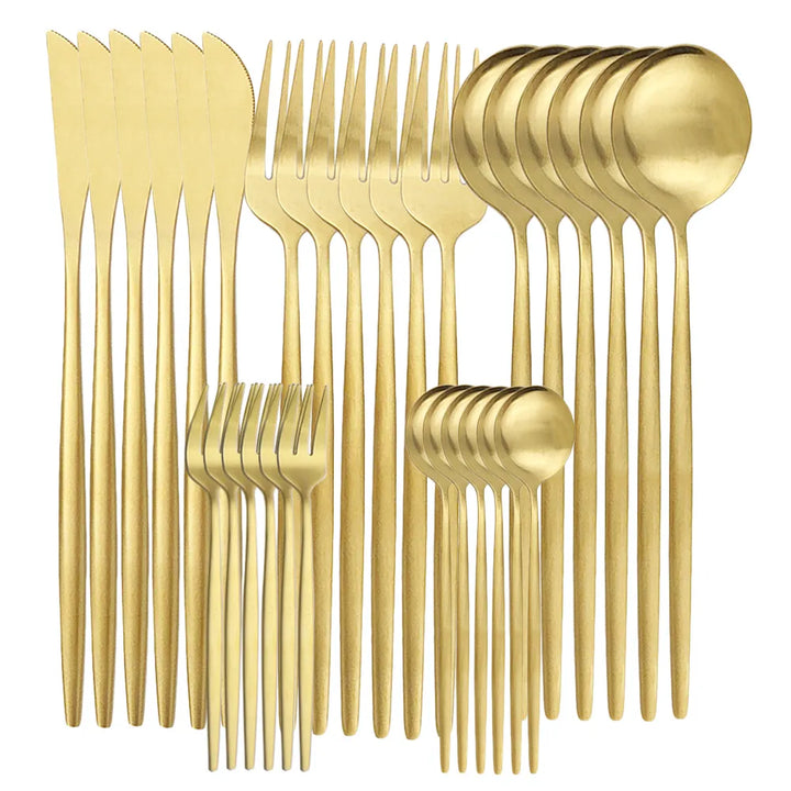 BowLift | High-Quality Stainless Steel Cutlery Set for 6 People - Elegant Cutlery Collection