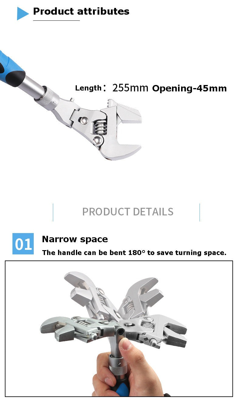 Multifunctional Adjustable Universal Wrench | Bowlift