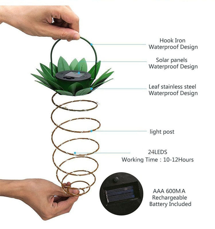 BowLift | Pineapple Solar Garden Lamp