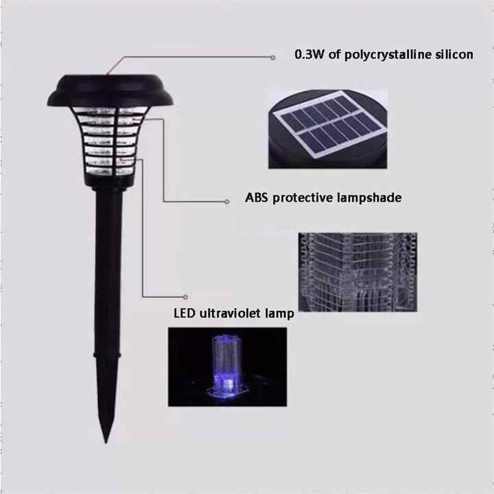 BowLift | Solar Insect Killer with LED Light – Waterproof Garden Light for Mosquito Repulsion