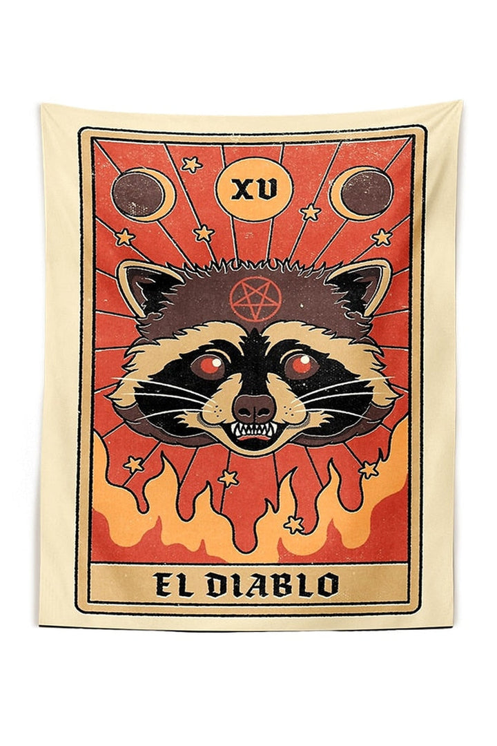 Demonic Raccoon Tapestry | Bowlift