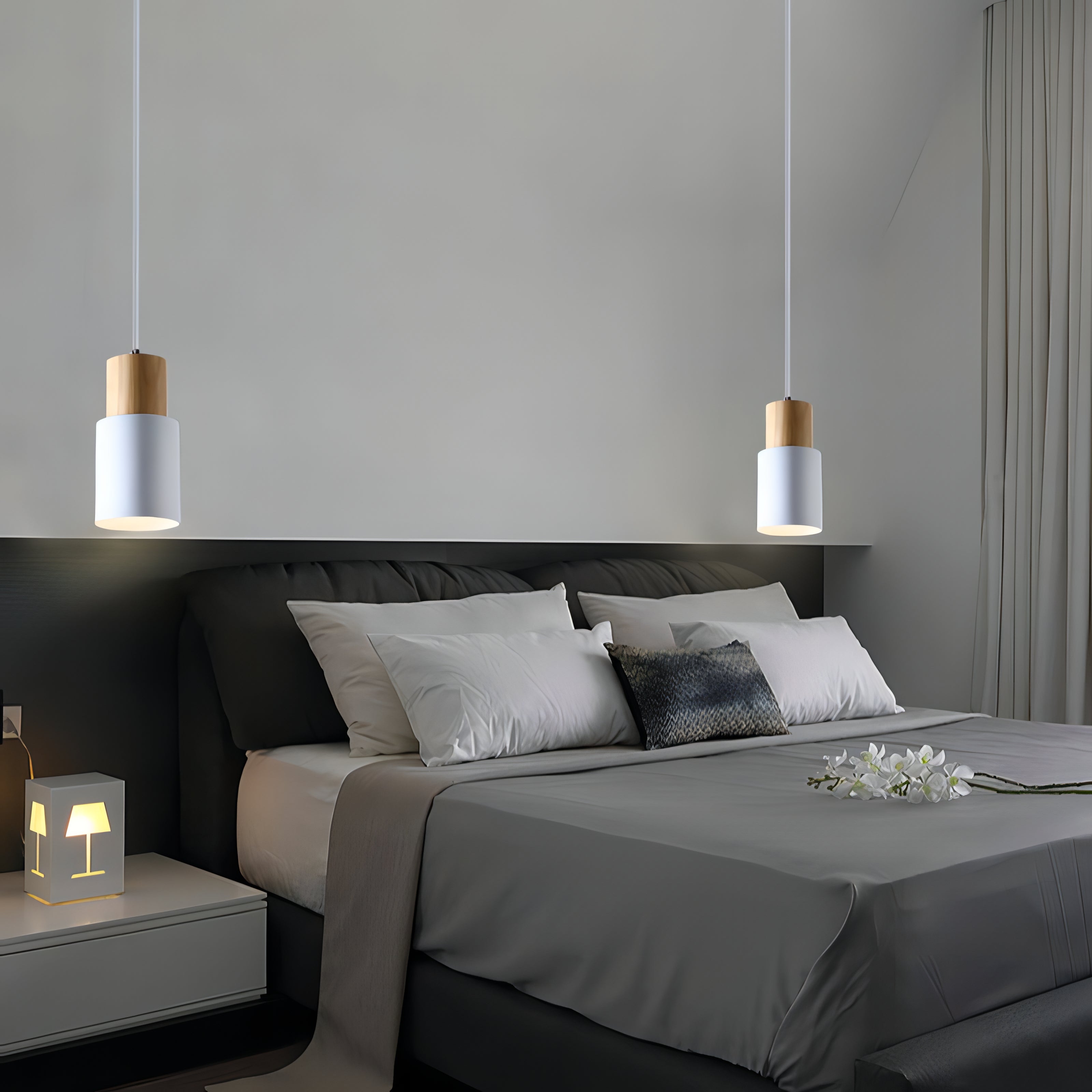 BowLift | Jaziel - Round Wood Nordic Hanging Pendant Lamp