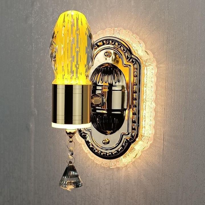 BowLift | Elegant Crystal Flower Dimming Wall Lamp