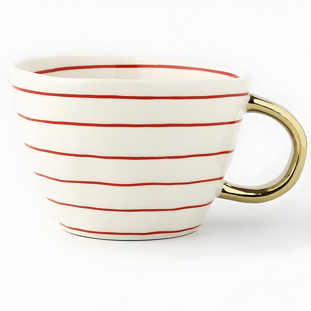 Ceramic mug with geometric design – Stylish and modern | Ideal for coffee or tea | Bowlift