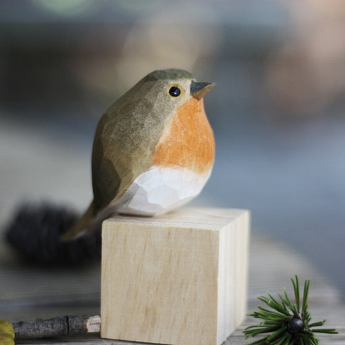 BowLift | GloRadiance Wooden Bird Figurines – Handmade Interior Decoration