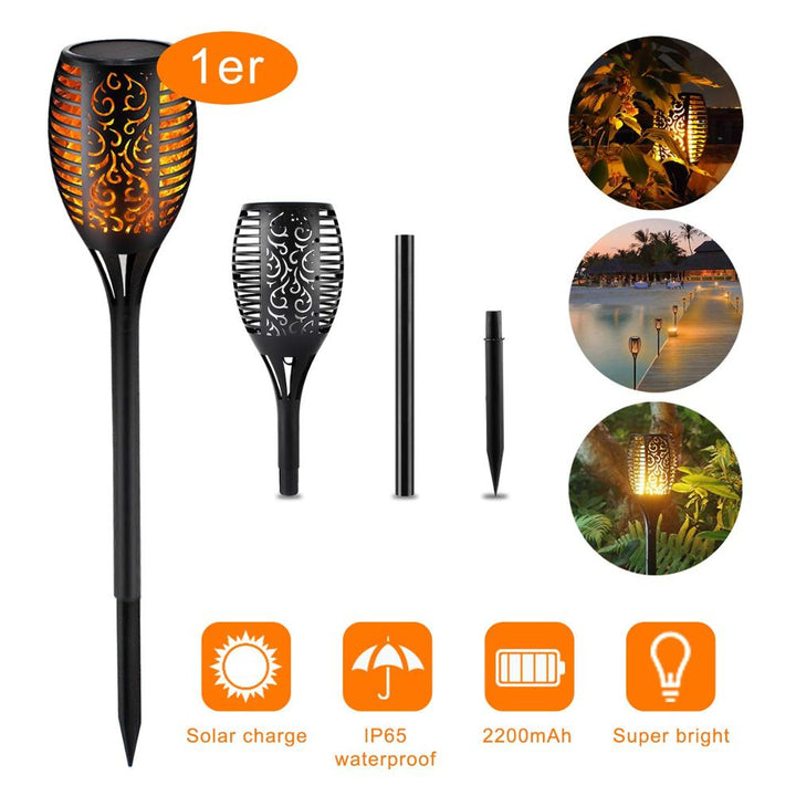LED Solar Garden Torpedoes Deluxe 96 LED (4 pieces) | Bowlift