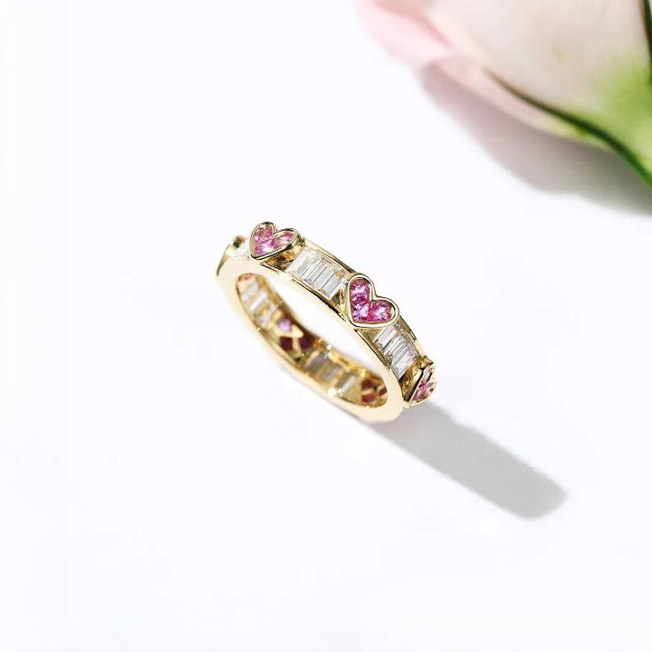BowLift | Classy Heart Wrap Baguette Diamond Ring