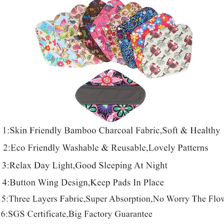 BowLift | 10Pcs Reusable Pads - Organic Period Reusable Pads