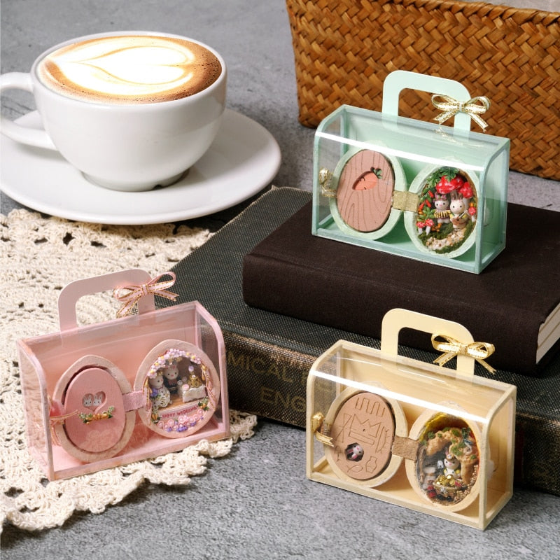 Handmade Wooden Miniature Walnut Dollhouse | Bowlift