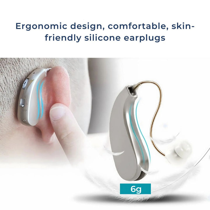 HearingPlus Rechargeable Digital Hearing Aid | for Clear Sound Amplification - Comfortable - Adapted for Daily Use Bowlift