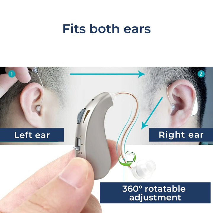 HearingPlus Rechargeable Digital Hearing Aid | for Clear Sound Amplification - Comfortable - Adapted for Daily Use Bowlift
