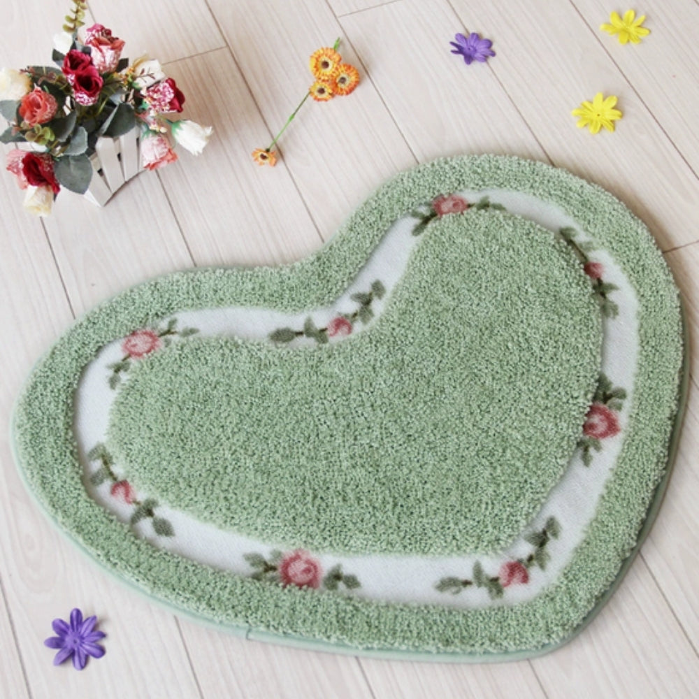 BowLift | Heart Floral Tufted Bath Mat
