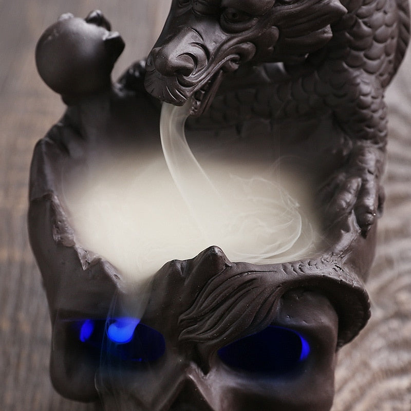 BowLift | Dragon Skull LED Incense Burner
