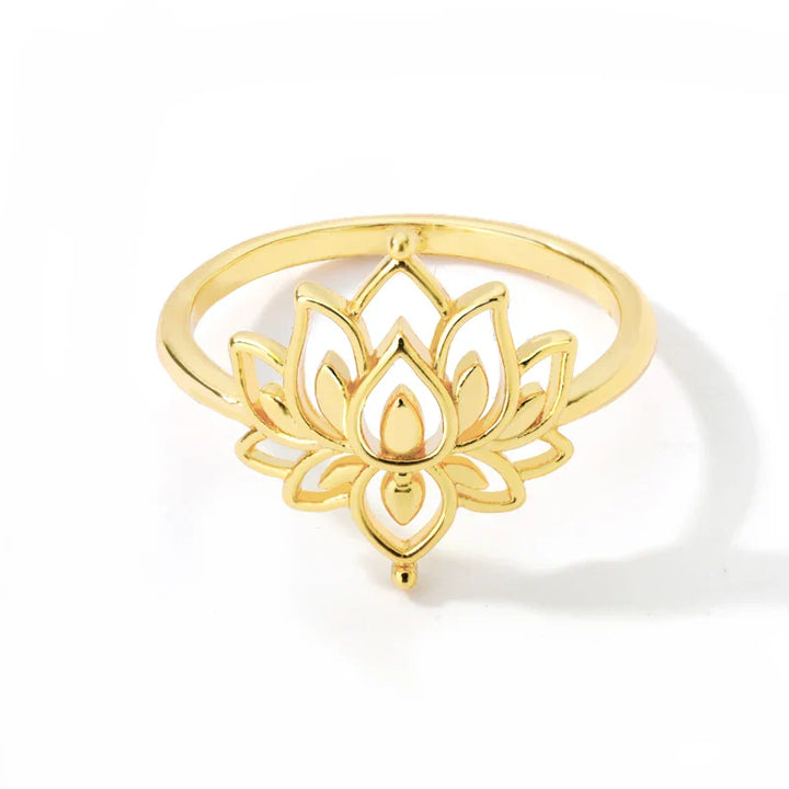 BowLift | Dainty Lotus Flower Outline Ring