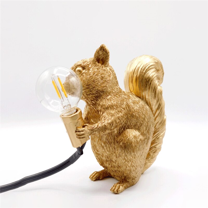 BowLift | SquirrelGlow LED Table Lamp | Cute Design & Warm Light for Kids/Room