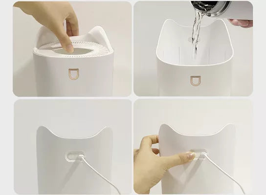 BowLift | Air Humidifier White LED Mist Diffuser