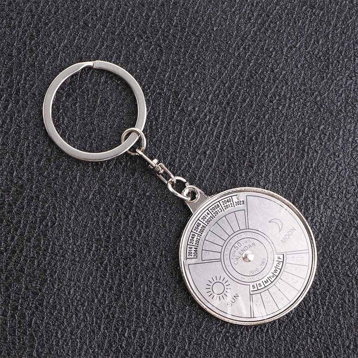 Creative Time Portal Mini Metal Calendar Keychain | Bowlift