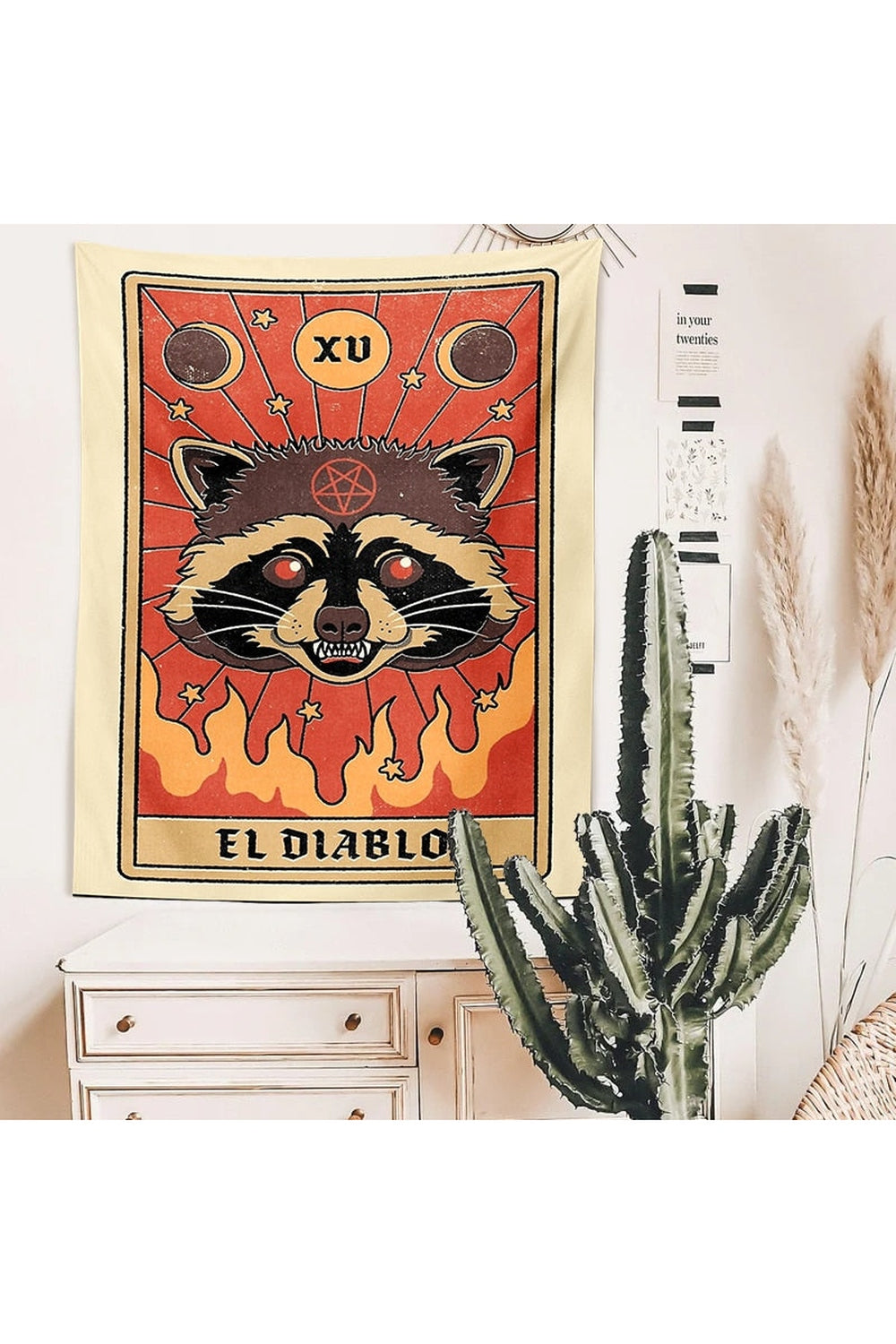 Demonic Raccoon Tapestry | Bowlift