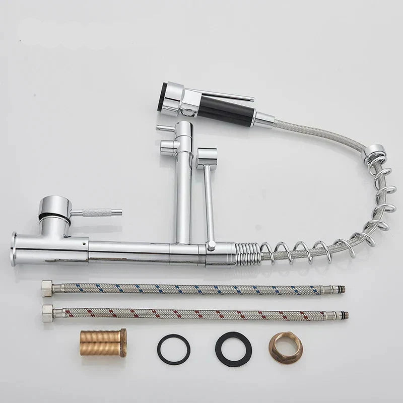 FlexiFlow – Adjustable Kitchen Faucet with Two Outlets Bowlift