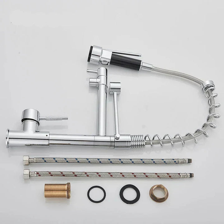 FlexiFlow – Adjustable Kitchen Faucet with Two Outlets Bowlift