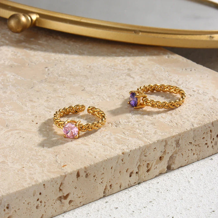 BowLift | Classy Woven Band Diamond Ring