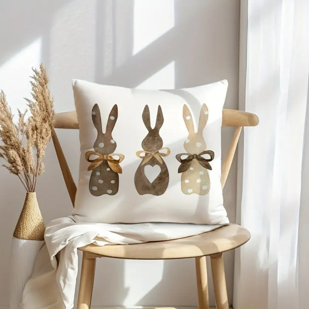 BowLift | Hemp Three Bunny Cushion Cover